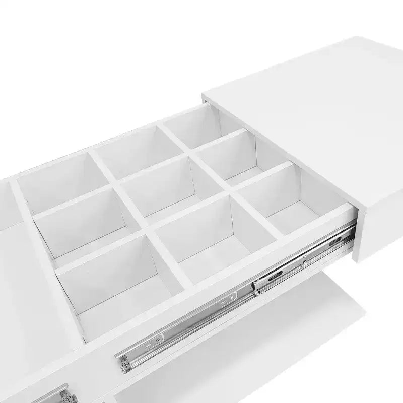 Adjustable Lift-Top Coffee Table with Hidden Storage and LED Lighting