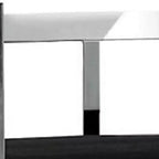 26" Black and Silver Velvet Counter Height Bar Chair