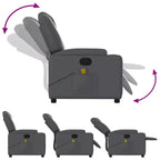 Grey Massage Recliner Chair with Faux Leather Upholstery