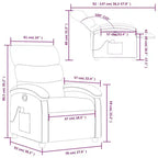 Massage Recliner Chair with Adjustable Backrest and Vibration Function