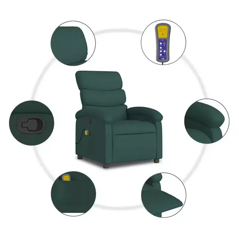 Massage Recliner Chair with Adjustable Backrest and Vibration Function
