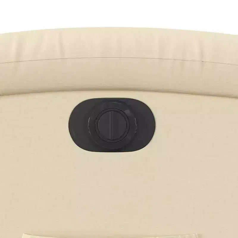 Electric Recliner Chair - Cream Fabric with Motorized Footrest and Side Pocket