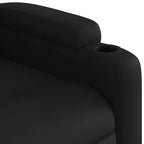 Black Electric Massage Recliner Chair - Faux Leather with Vibration Massage, Cup Holders and Side Pocket