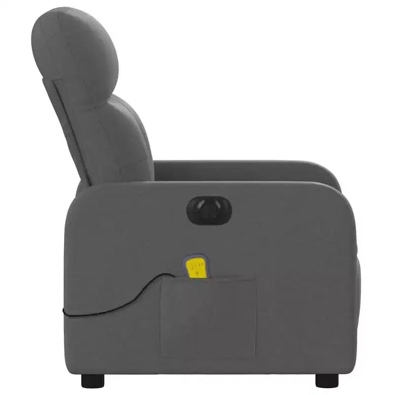 Dark Gray Fabric Electric Massage Recliner Chair