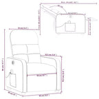 Dark Gray Fabric Electric Massage Recliner Chair