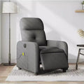 Dark Gray Fabric Electric Massage Recliner Chair