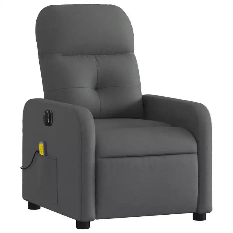 Dark Gray Fabric Electric Massage Recliner Chair
