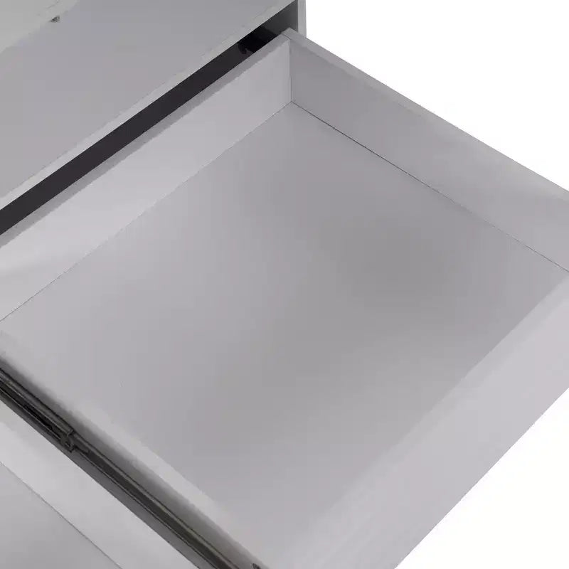 47.2" Rectangular LED Coffee Table with 2 Hidden Drawers and Touch Control
