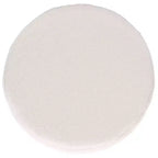 Round Upholstered Ottoman – Ivory