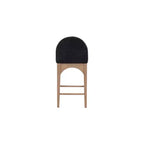 Waldorf Black Chenille Fabric Counter Stool