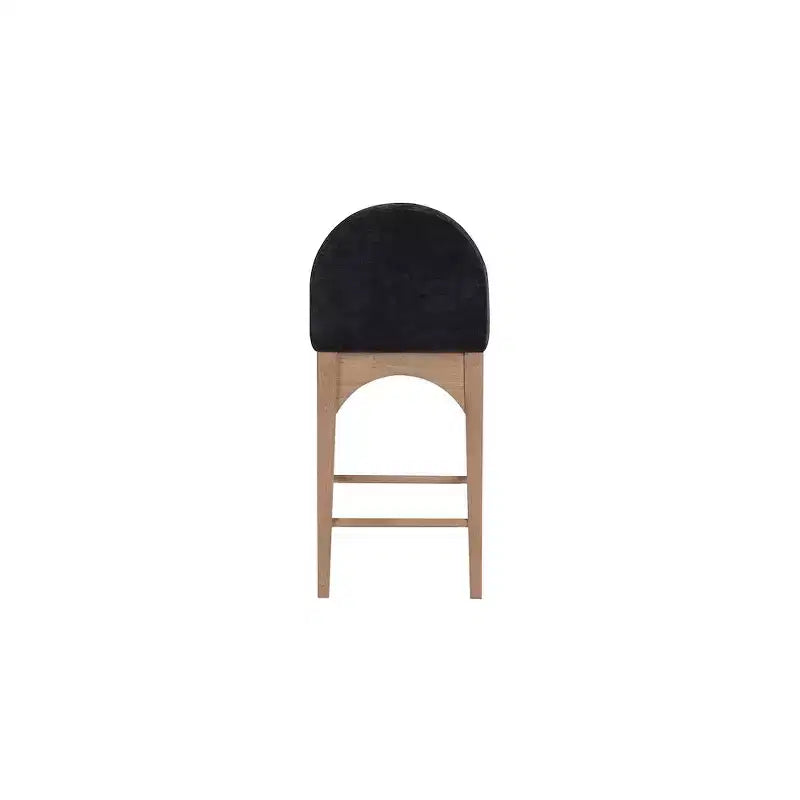 Waldorf Black Chenille Fabric Counter Stool