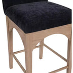 Waldorf Black Chenille Fabric Counter Stool