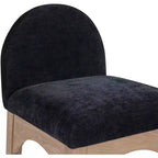 Waldorf Black Chenille Fabric Counter Stool