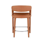 Cognac Vegan Leather Counter Stool