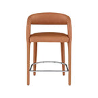 Cognac Vegan Leather Counter Stool