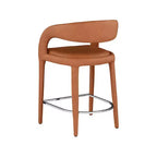 Cognac Vegan Leather Counter Stool