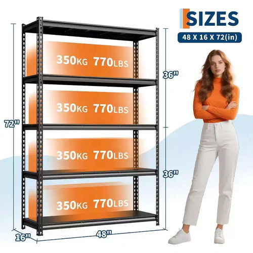 5-Tier Adjustable Steel Utility Storage Rack