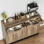 55 inch Sideboard Buffet Cabinet with 2 Drawers and 4 Doors