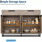 55 inch Sideboard Buffet Cabinet with 2 Drawers and 4 Doors