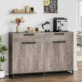 Sideboard Buffet Cabinet, 55 Kitchen Accent Modern Storage Cabinet with 2 Drawers and 4 Doors, Coffee Bar Buffet Table for Kitchen, Dining Room