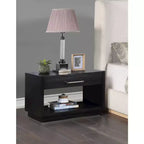 Wood Veneer Nightstand with Drawer