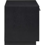 Wood Veneer Nightstand with Drawer