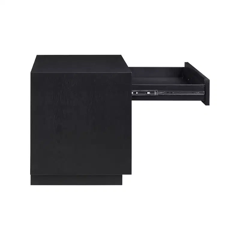 Wood Veneer Nightstand with Drawer