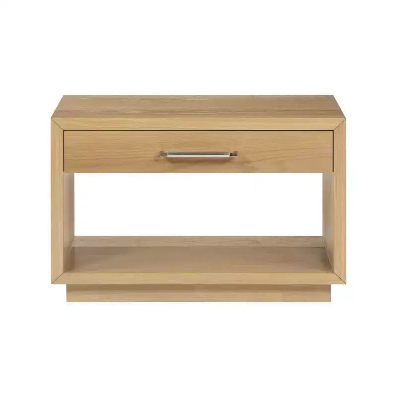 Wood Veneer Nightstand with Drawer