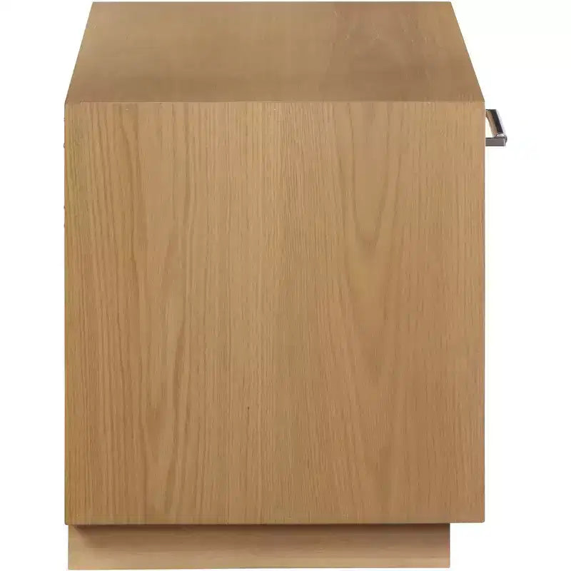 Wood Veneer Nightstand with Drawer