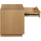 Wood Veneer Nightstand with Drawer