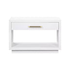Wood Veneer Nightstand with Drawer
