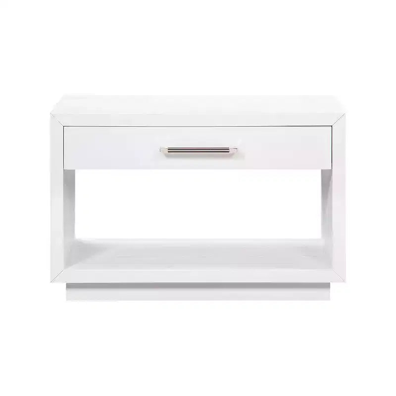 Wood Veneer Nightstand with Drawer