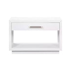 Wood Veneer Nightstand with Drawer