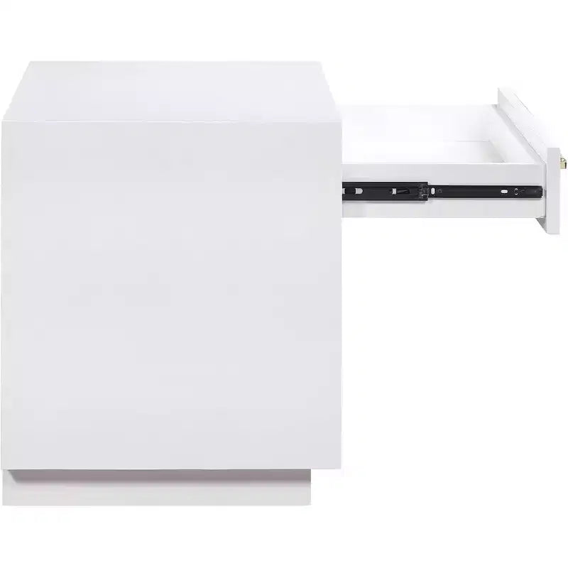 Wood Veneer Nightstand with Drawer