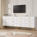 6-Drawer Dresser with Gold Handles