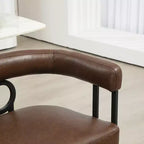 Gray Velvet Bar Stools Set of 2, Button-Tufted Wing-Back with Metal Legs