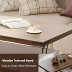 47-Inch Lift Top Coffee Table with Storage and Sliding Barn Doors