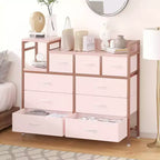 9-Drawer Storage Dresser with Charging Station