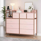9-Drawer Storage Dresser with Charging Station