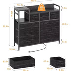 9-Drawer Storage Dresser with Charging Station