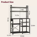 5-Tier Bakers Rack with Wire Basket and Power Outlets