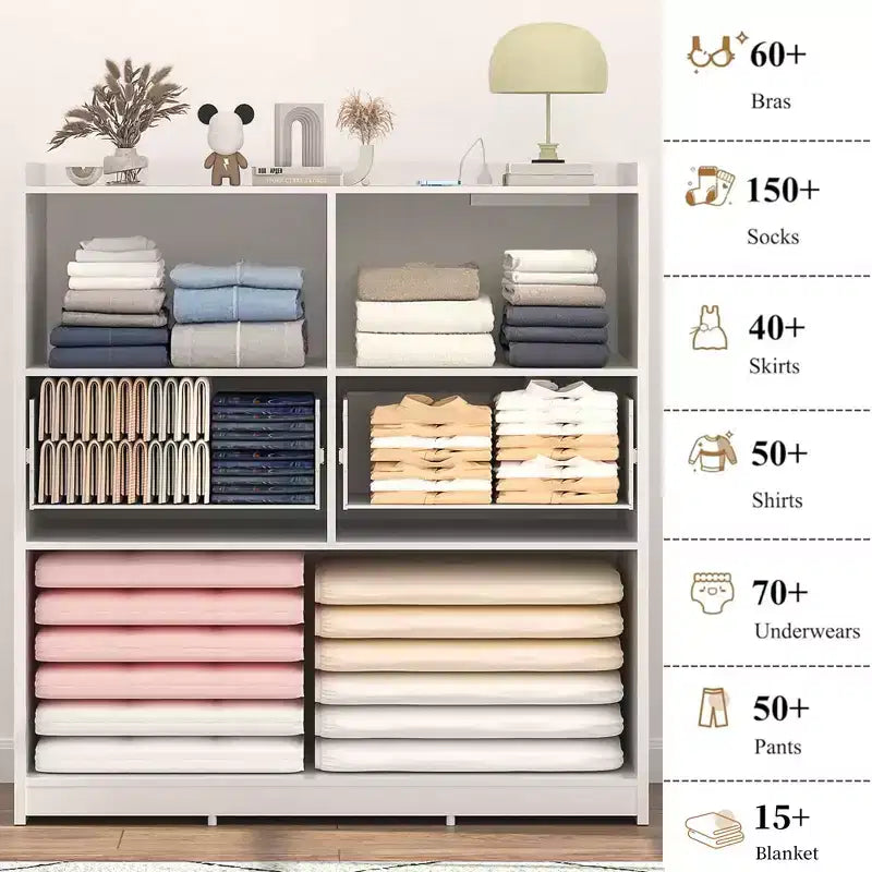White Dresser with LED Lights & Charging Station