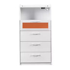 White Dresser with LED Lights & Charging Station