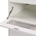 White Dresser with LED Lights & Charging Station
