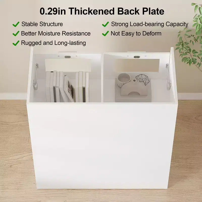 White Dresser with LED Lights & Charging Station