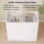 White Dresser with LED Lights & Charging Station