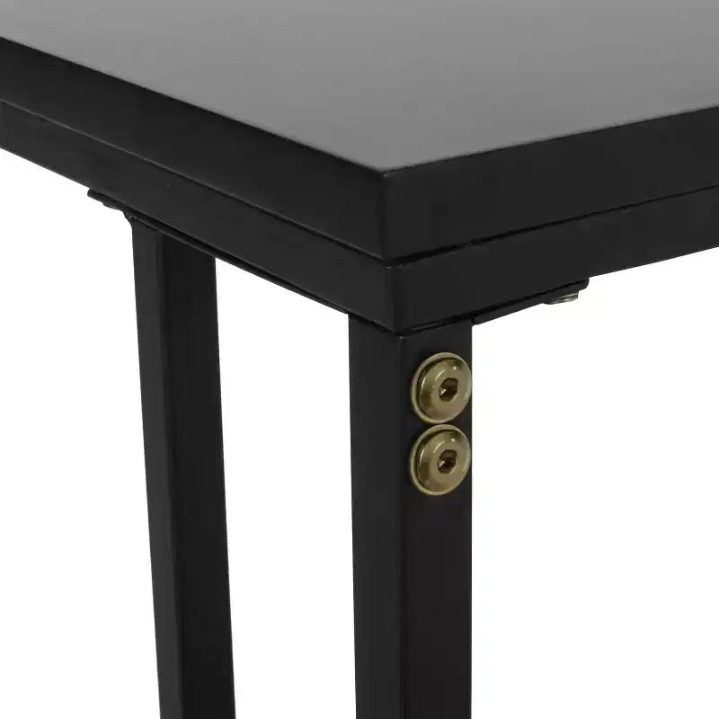 Modern C-Shaped Side Table with Iron Frame and MDF Top