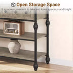 52-Inch Console Table with 3 Drawers and Open Shelves