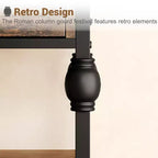 52-Inch Console Table with 3 Drawers and Open Shelves