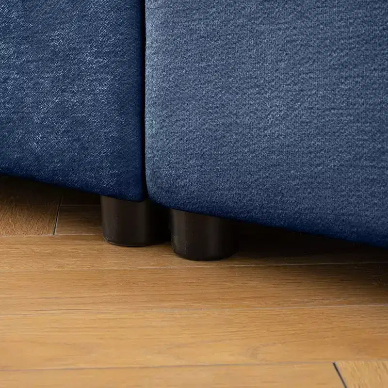 Modular Sectional Sofa with Storage, Cylindrical Backrest and Armrests